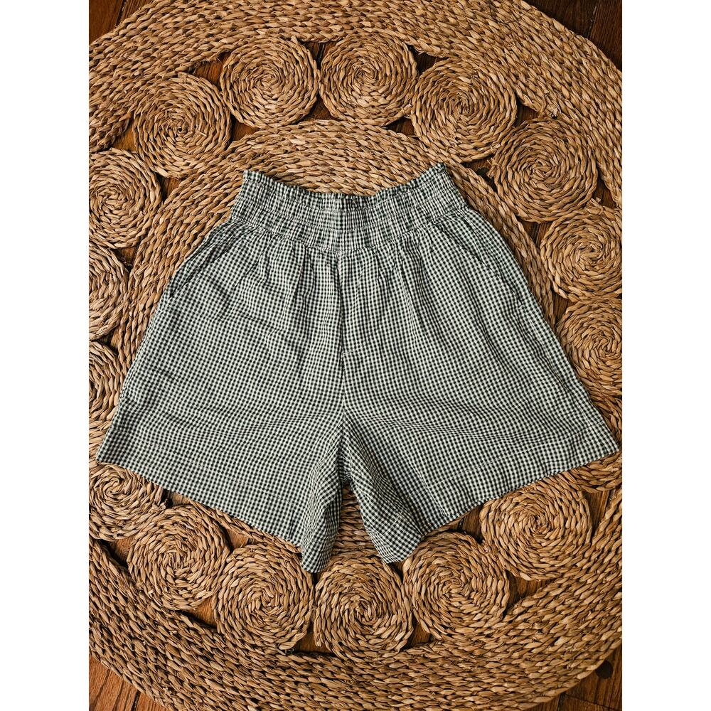 Aerie Women’s Green & White Gingham Boxer Shorts – Size XXS, New with Tags